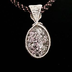 Necklace, Kumihimo, Bead, Braid, Purple, Black